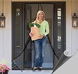 MAGNETIC SCREEN DOOR - Many Sizes and Colors to Fit Your Door Exactly - US Military Approved - Reinforced With Full Frame Hook and Loop Fasteners to Ensure All Bugs Are Kept Out - Tough and Durable