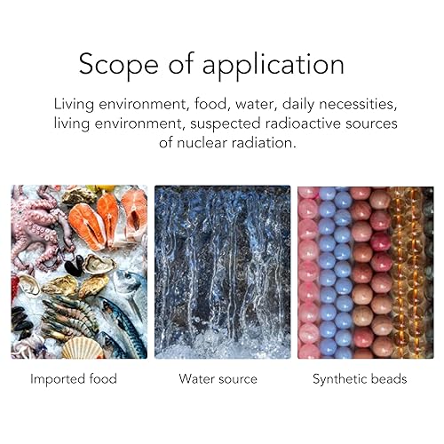 Fockety Geigerzähler-Nuklearstrahlungsdetektor, Professioneller, Hochpräziser Radioaktiver Tester mit Anzeigelichtalarm, Tragbarer Tragbarer Haushalts-Strahlungsmonitor, Marmordosimeter