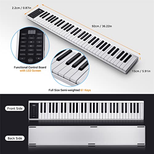 TWDYC 61 Clés électroniques Piano Clavier Midi Sortie 128 Tones 128 Rythmes 14 Morceaux de démonstration Programmation d… - Les Beatles, Paul McCartney, John Lennon, RIngo Starr, George Harrison TWDYC 61 Clés électroniques Piano Clavier Midi Sortie 128 Tones 128 Rythmes 14 Morceaux de démonstration Programmation d… – Image 5