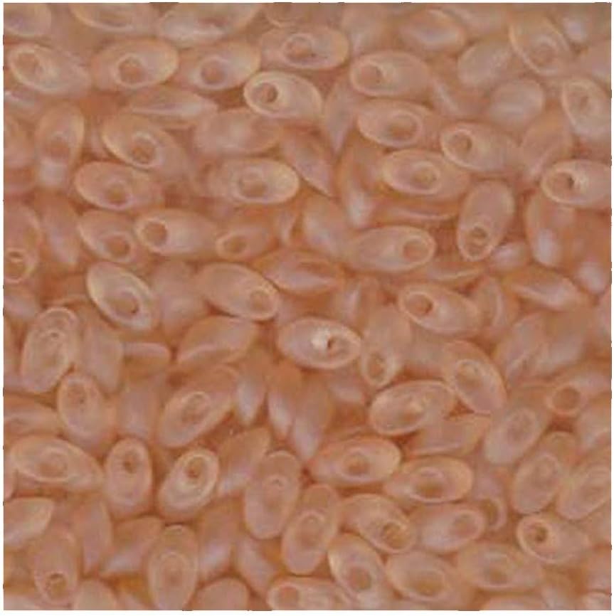 Light Peach Matte 100 Grams 4x7mm Miyuki Long Magatama Glass Fringe Beads