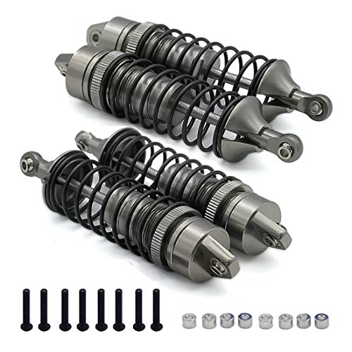 HobbyCrawler Rc Shocks Compatible with Traxxas Slash 4X4 4WD 2WD Shocks Titanium Parts Full Aluminum Shocks Damper Fit for Traxxas Rustler Traxxas Stampede Traxxas Bandit Traxxas Hoss Upgrade Parts
