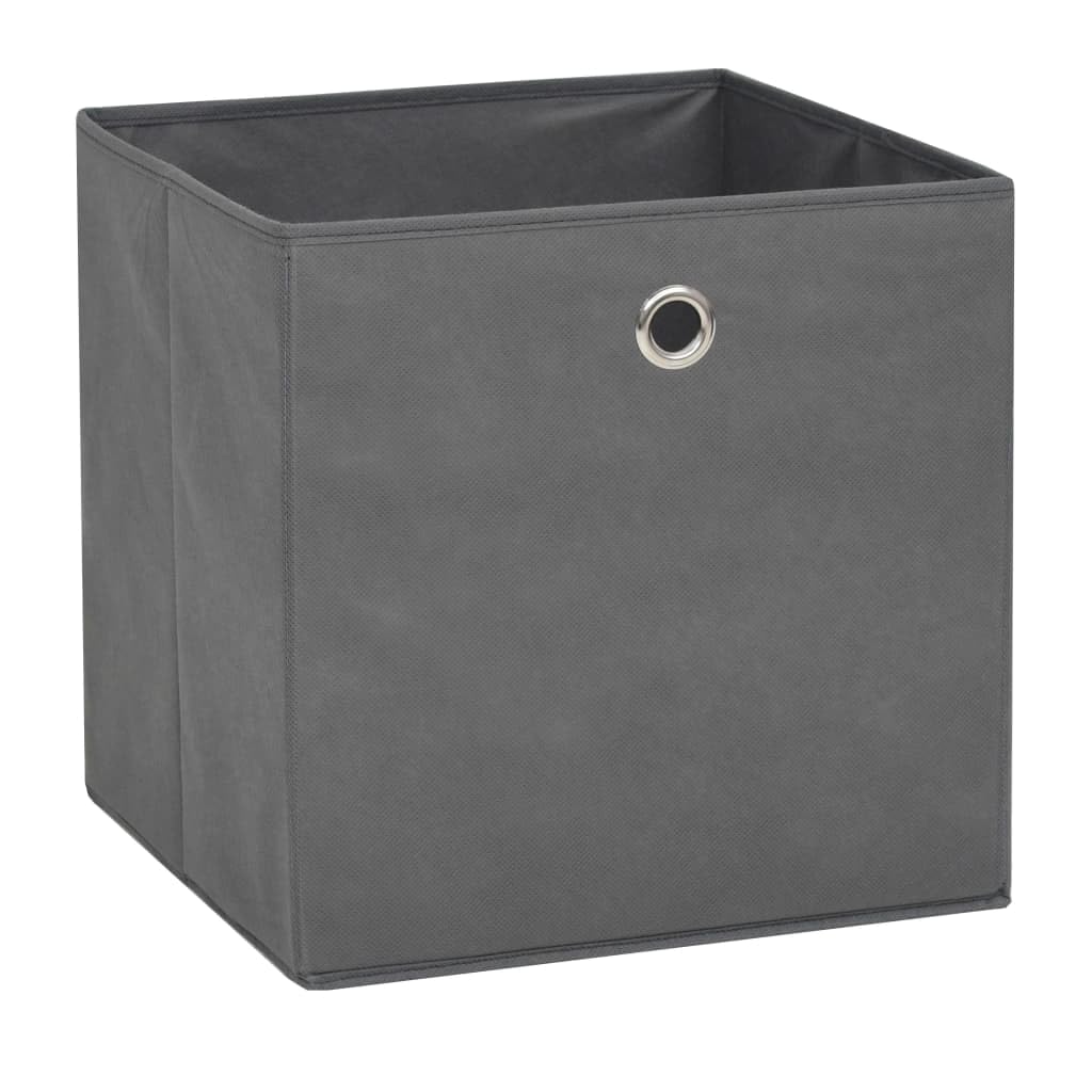 QZZCED Non-Woven Fabric Storage Boxes 4 Pack, Foldable 32x32x32 cm Closet Organizers with Metal Eyelets for Scarves, Socks, Underwear