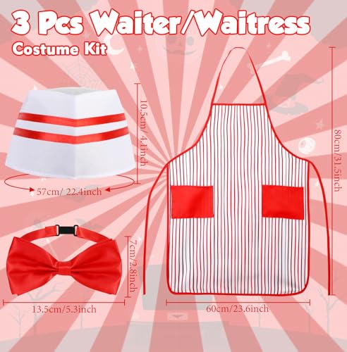 XEPST 3PCS Adult Waiter Costume Kit - Image 2