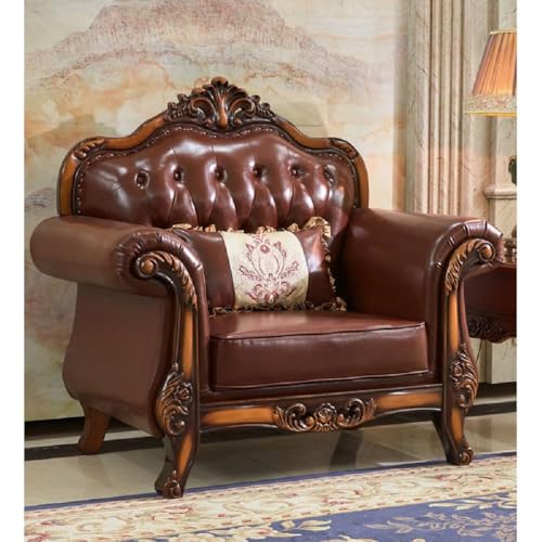 Image of Royal Carved Wooden Sofa Set | 3+1+1 Seater | Antique with Button Tufted Velvet Upholstery | Victorian Style Living Room Furniture Tufted Sofa Set Grey 3-Piece (Design 3)