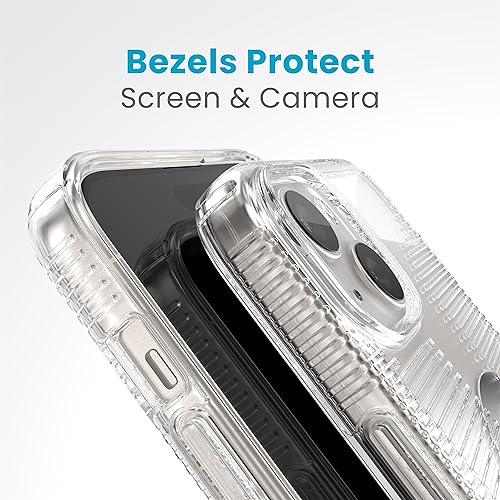Image of Speck Clear iPhone 15 Plus Case - Slim, Built for MagSafe, Drop Protection Grip - for iPhone 15 Plus & iPhone 14 Plus - Scratch Resistant, Anti-Yellowing, 6.7 Inch Phone Case - GemShell Grip Clear