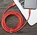Amazon Basics Double Braided Nylon Lightning to USB Cable, Advanced Collection, MFi Certified Apple iPhone Charger, Red, 10 Foot