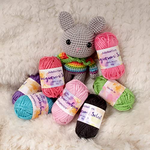 JubileeYarn Amigurumi Select Yarn Bonbons - Baby Weight Acrylic - 10g/Skein - Variety Pack - 10 Skeins, 10 Bonbons - Image 4