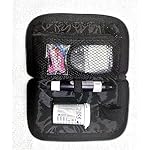 TouchSense Blood Glucose Monitor Storage Bag Case - Portable Organizer Carrying Case Pouch (Black)