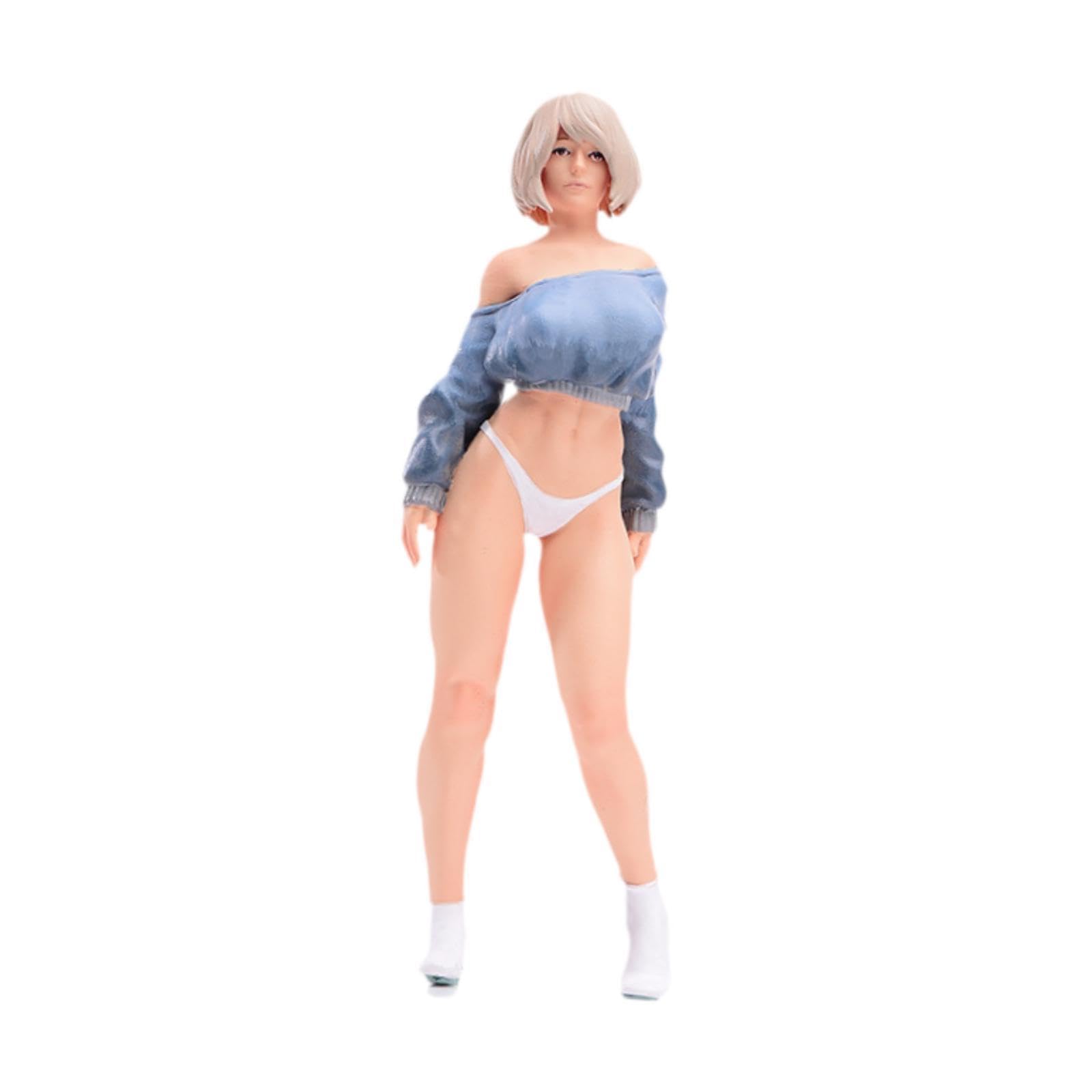 Miniatura Figura Donna Modelli Scena Diorama Accessori Bambola Casa Decorazione Oggetti Collezionismo Micro Paesaggio in Resina Dipinta