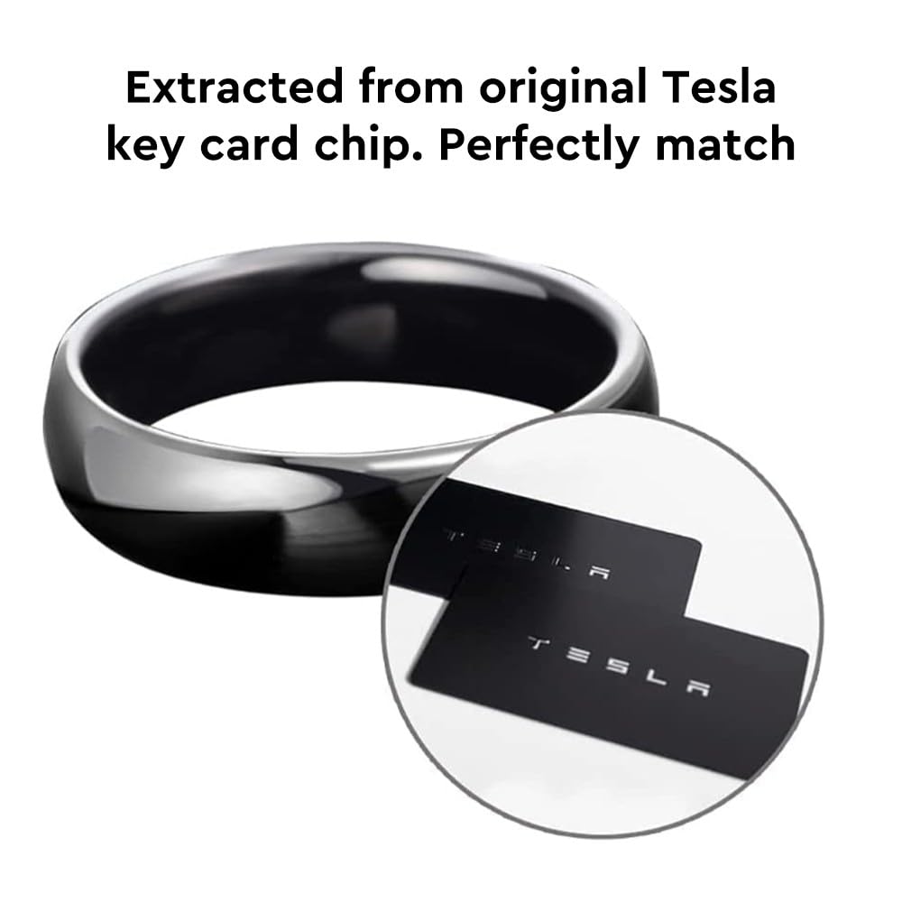 Amazon | KUNFINE Teslaスマートリング Teslaキーリングアクセサリー