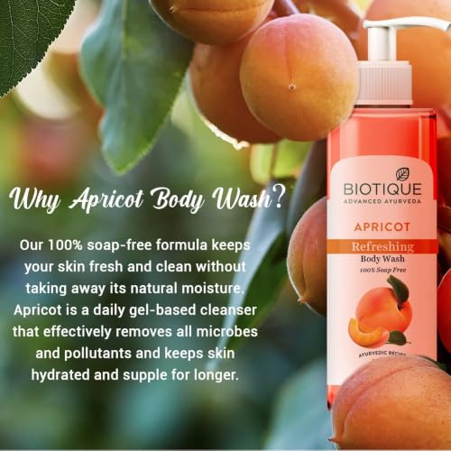 Biotique Bio Apricot Refreshing Body Wash 800ml - Image 4