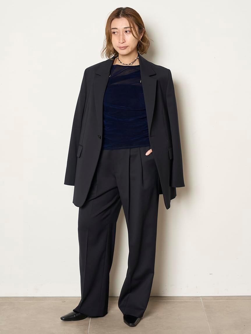 ミースロエ] ストレッチ3タックワイドパンツ MWFP251030 レディース ミースロエ] ストレッチ3タックワイドパンツ MWFP251030  レディース [ミースロエ] リラクシー2タックストレートパンツ MWFP251036 レディース