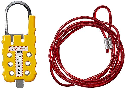 Image of Multipurpose Cable Lockout AK-MWD-27Y Lock and hold - Yellow (Pack of 2)