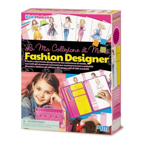 4M 4720 Fashion Designer Studio, Gira La Moda Anni 2020, Gioco Creativo per Disegnare, Crea la tua collezione di moda, Attività Creativa e Stimolante dai 5 anni