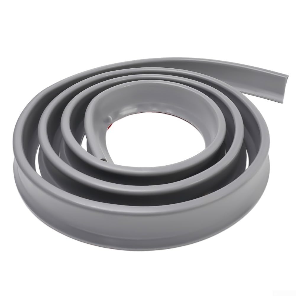 Tira de retención de agua para duchas y cocinas, solución de barrera de silicona de alto rendimiento (5 cm, gris, 300 cm)