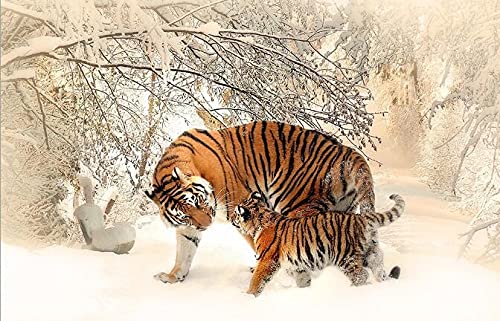 Peinture diamant 5d complet tigre 50x120cm pour habiller un grand mur