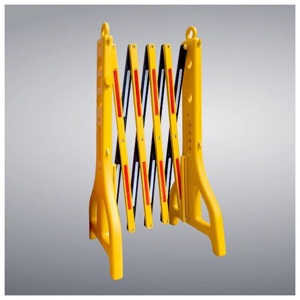 Valla Extensible Plastico, Rellenable Con Agua, Barricada Móvil Extensible, Barreras De Seguridad Comerciales, Valla De Tráfico Portátil, Para Construcción, Control De Tráfico Y Acceso Vehicular.(Amar