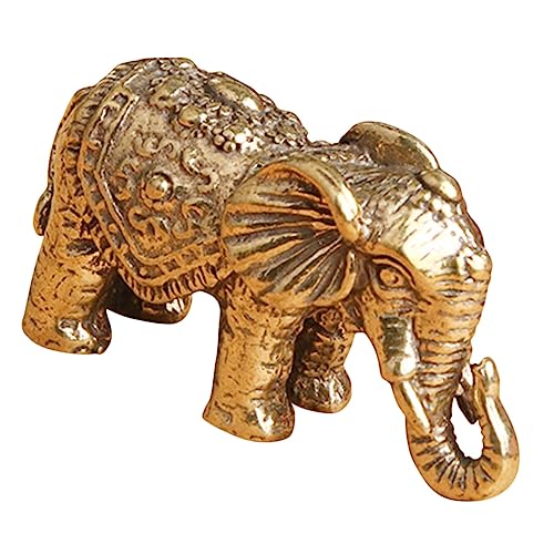 Mascotte chinoise éléphant en cuivre pour armoire et meuble de salon