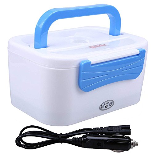 WHOSEE Electric Heating Lunch Box Portable Bento Meal Heater Food Warmer for Car and Home 12V Blue