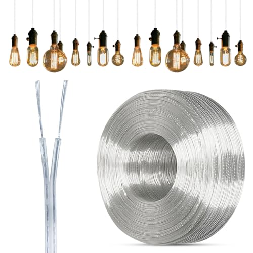 WUSJCOF 10m Klingeldraht 2 Adrig Transparent Flexibel Lampenkabel für 12V LED Beleuchtung Litze Modellbau Draht WUSJCOF 10m Klingeldraht 2 Adrig Transparent Flexibel Lampenkabel für 12V LED Beleuchtung Litze Modellbau Draht