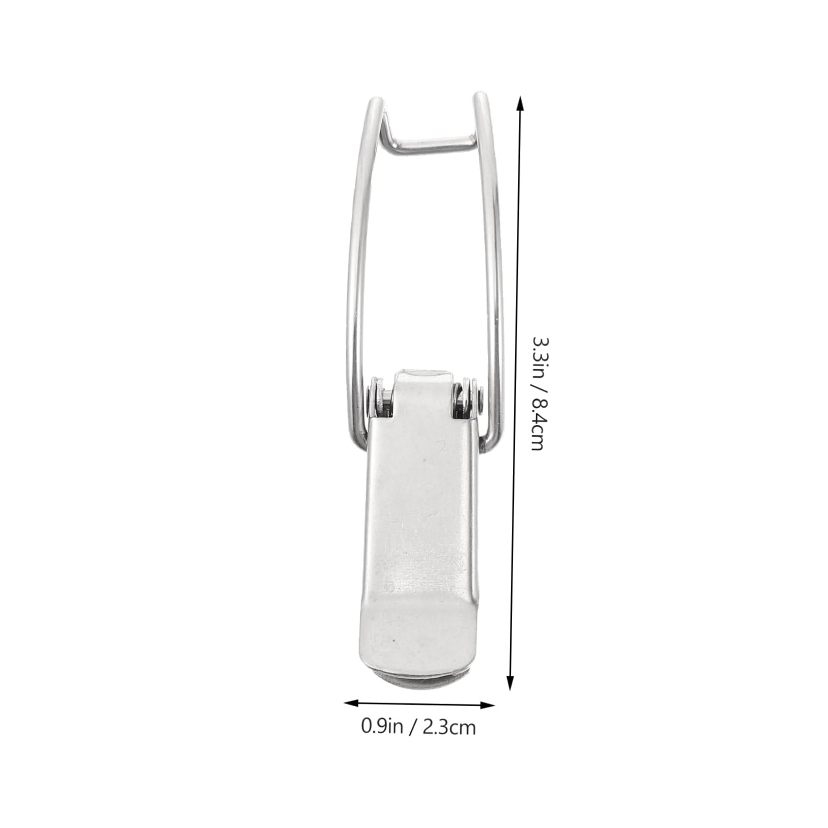 IWOWHERO 6pcs Elastic Shock Absorbing Buckle Tool Box Lock Toolbox Lock Spring Loaded Latch Hasp Office Security Accessories Toggle Hasp Clamp Cabinet Hasp Cabinets Fittings Silver