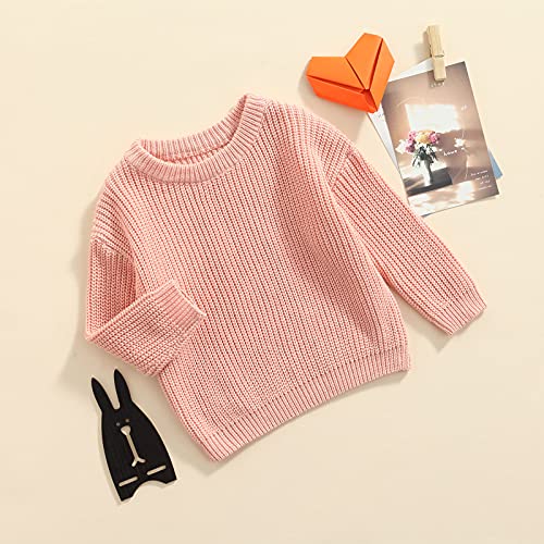 Image of Afunbaby Baby Girl Boy Knit Sweater Blouse Pullover Sweatshirt Warm Crewneck Long Sleeve Tops for Infant Toddler