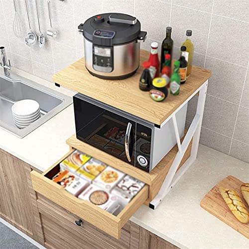 Étagère de four à micro-ondes à 2 niveaux pour gagner de la place sur le comptoir - 6