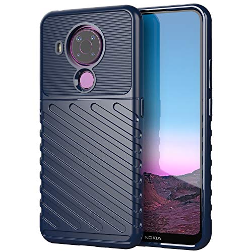 TingYR Hülle für Nokia 5.4, Ultra Thin Silikon hülle Abdeckung Telefon Case Stoßfest Case Schutzhülle, Handyhülle für Nokia 5.4 Smartphone.(Blau)