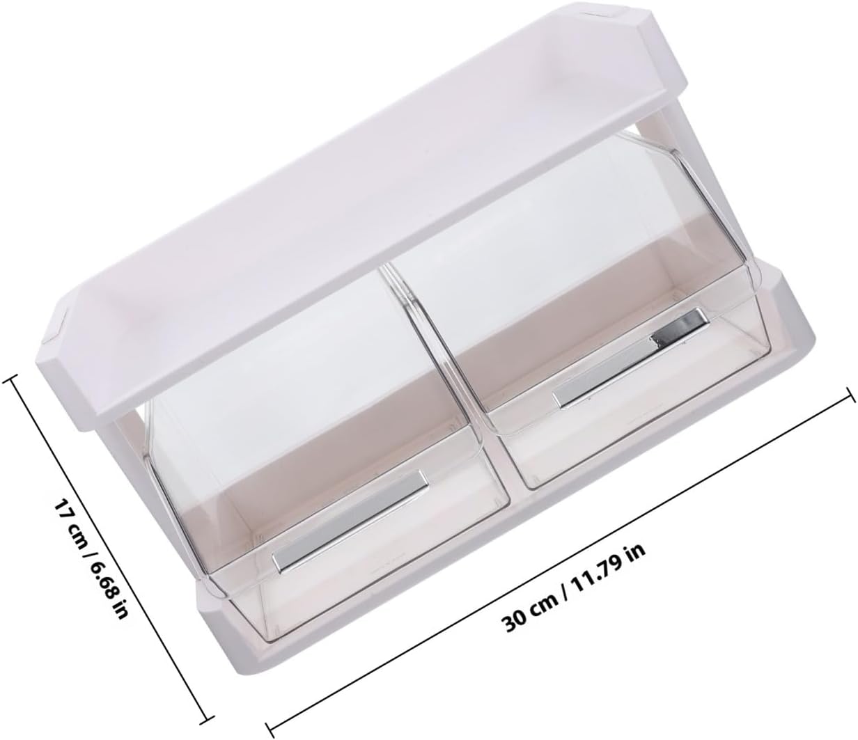 SOLUSTRE 2tier Tea Bag Organizer Two Storage Rack for Efficient Use Multi-Functional Container for Tea Bags Sugar Packets and Capsules Elegant Design
