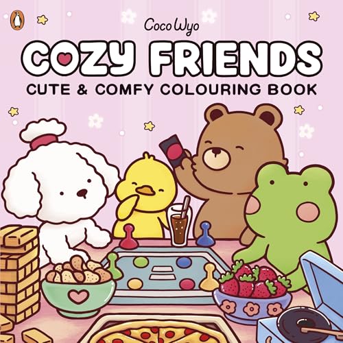 Image of Cozy Friends: Coloring Books for Adults by Coco Wyo | Cute Animal Friends Coloring Pages, Cozy Simple Designs, Stress Relief & Relaxation: A relaxing cosy colouring book, from the bestselling author
