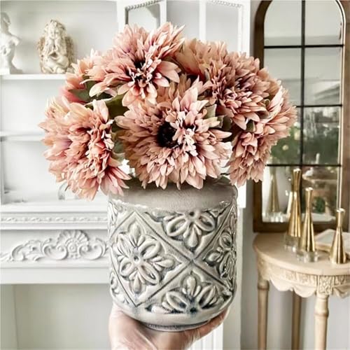 Vase rétro à glaçure craquelée et gaufrée pour décoration de maison - 5