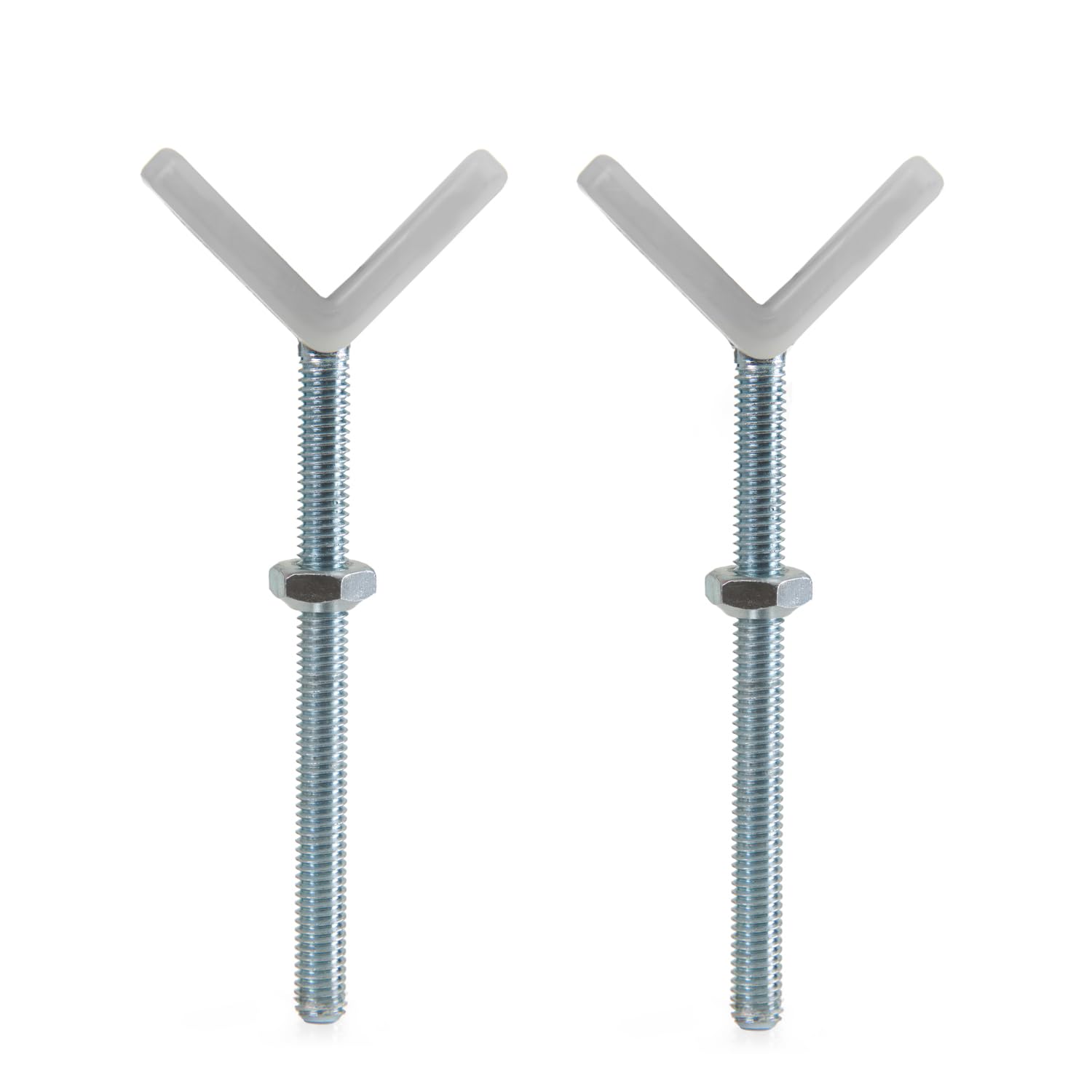 hauck 2er Set Y Spindel Adapter für Türschutzgitter & Treppengitter - Geeignet für runde Geländer bis 6 cm Durchmesser - M10 Gewinde - Zubehör für Kinderschutzgitter ohne Bohren