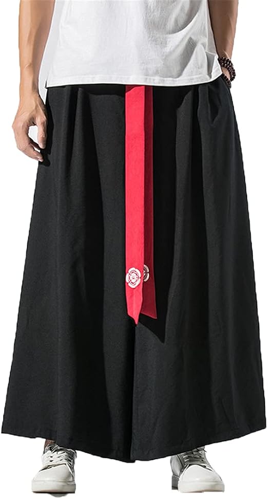 Kimono tradicional japonés estilo Samurai suelta pantalones anchos  ocasionales de la pierna para los hombres : Ropa, Zapatos y Joyería -  Amazon.com