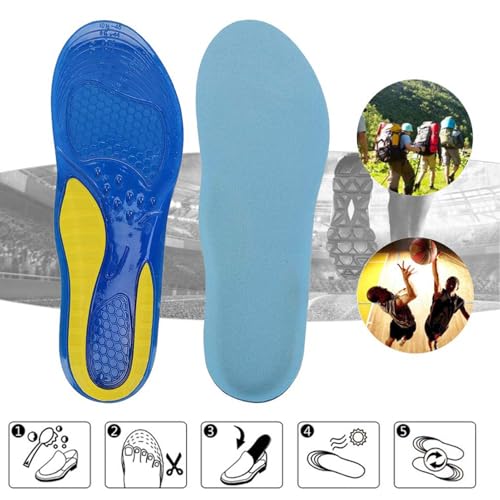Goofort 3D-Xpain™Women Men Gel Insoles Shock Absorbing Insole Pain Relief Anti Fatigue Everyday Active No-odour Work Sports Comfort Jelly Shoe Inserts for Boots Hiking Running Standing - Image 5