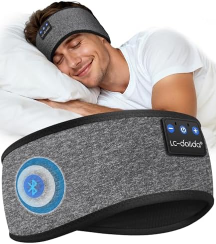LC-dolida Bandeau Bluetooth Écouteurs Casque de Sommeil,Cadeaux p...