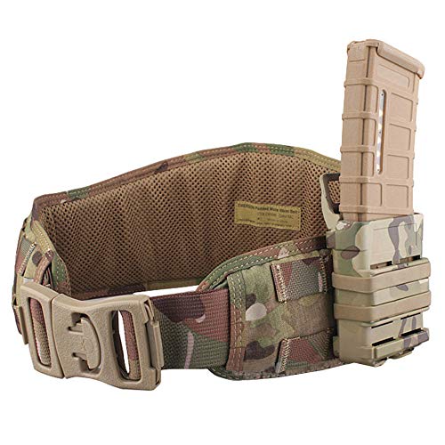 EMERSONGEAR Multi-Purpose Waist Padded Patrol Belt，Military Dual-use MOLLE Belt with Mesh Lining for Airsoft Wargame Paintball Hunting Shooting