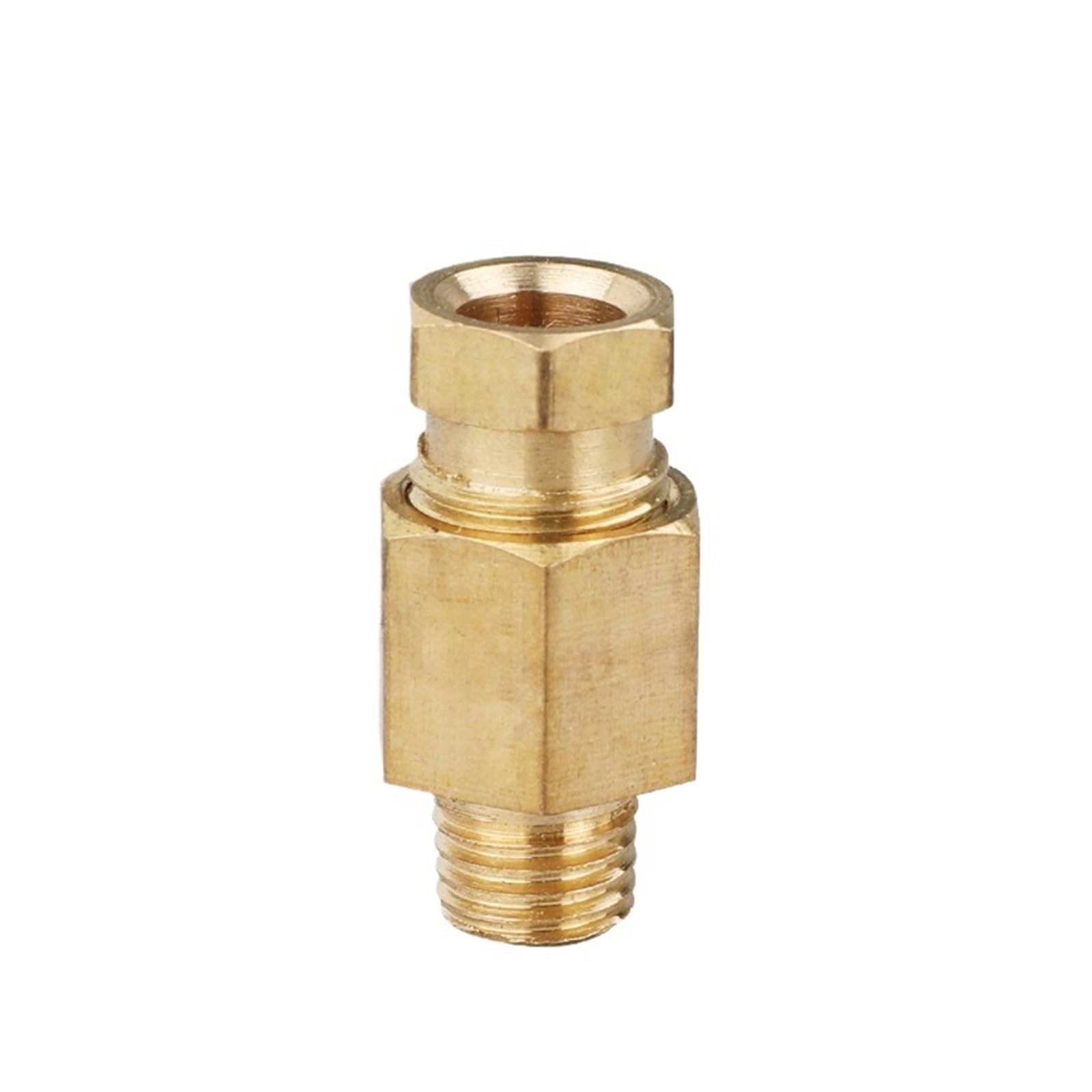 5 PCS 1/8" M6 M8 M10 Metric Male 4 6mm Compression Straight Through Elbow Oil Tube Brass Pipe Fitting System(Straight 1pc,6mm to M10x1)