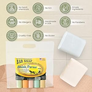 Amishfarmsbarsoapwallnaturalbentoniteclaymadeinusaveganmoisturizingforsensitiveskinwomenmensfacebodybarbathsoapforshowercleanscent5ozea5bars Urban Country Home Decor Amish farms bar soap wall natural bentonite clay made in usa vegan moisturizing for sensitive skin women mens face body bar bath soap for shower clean scent 5oz ea 5 bars urban country home decor