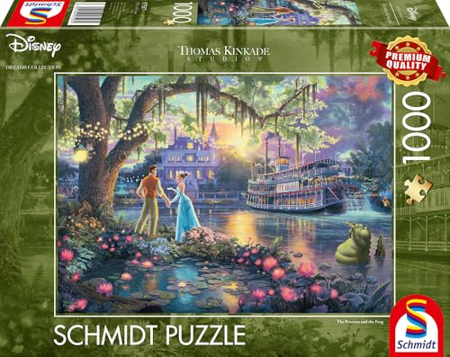 Puzzle 1000 pièces Schmidt Spiele The Princess and the Frog Thomas Kinkade Vernis Neuf - vue 6