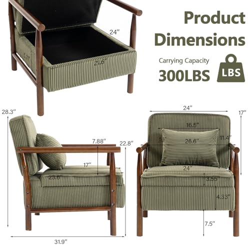Sillón con Almacenaje Verde Menta miniatura 2