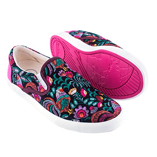 Inkkas - Rooster Slip On Sneaker Canvas Sneaker - Handcrafted Artisan Women's & Men's Casual Shoes3