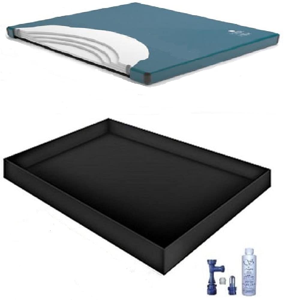 US 90% WAVELESS WATERBED Mattress/Liner/Fill Drain/Conditioner KIT (California King 72x84 1US4000S1)