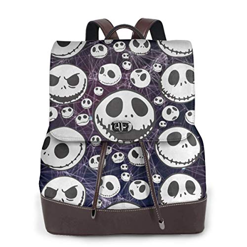 Jack Halloween Skellington Sac à dos en cuir pour femme - Blanc - Jack Halloween Skellington., Taille unique Cover