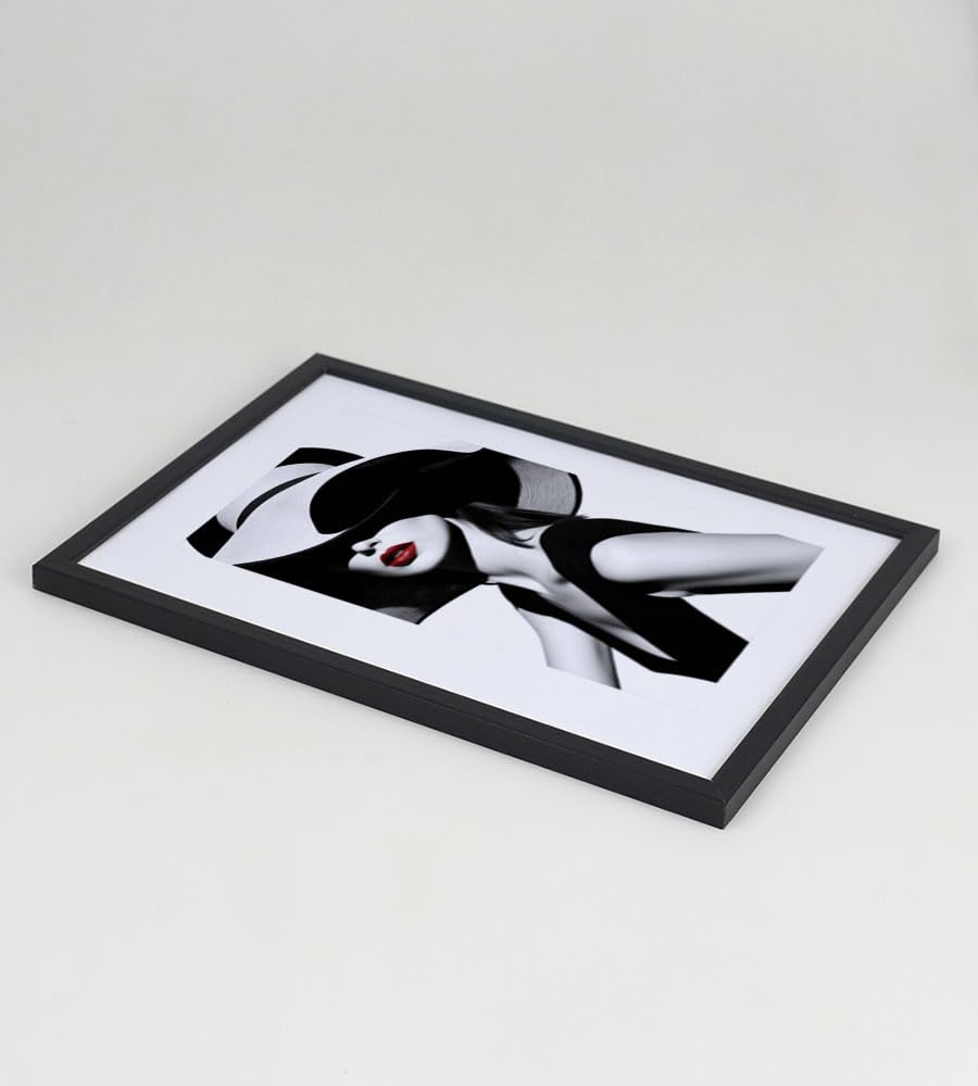 Holz Bilderrahmen Plexi Foto Rahmen Collage Wanddeko Poster S111: Farbe: Schwarz | Format: 40x60