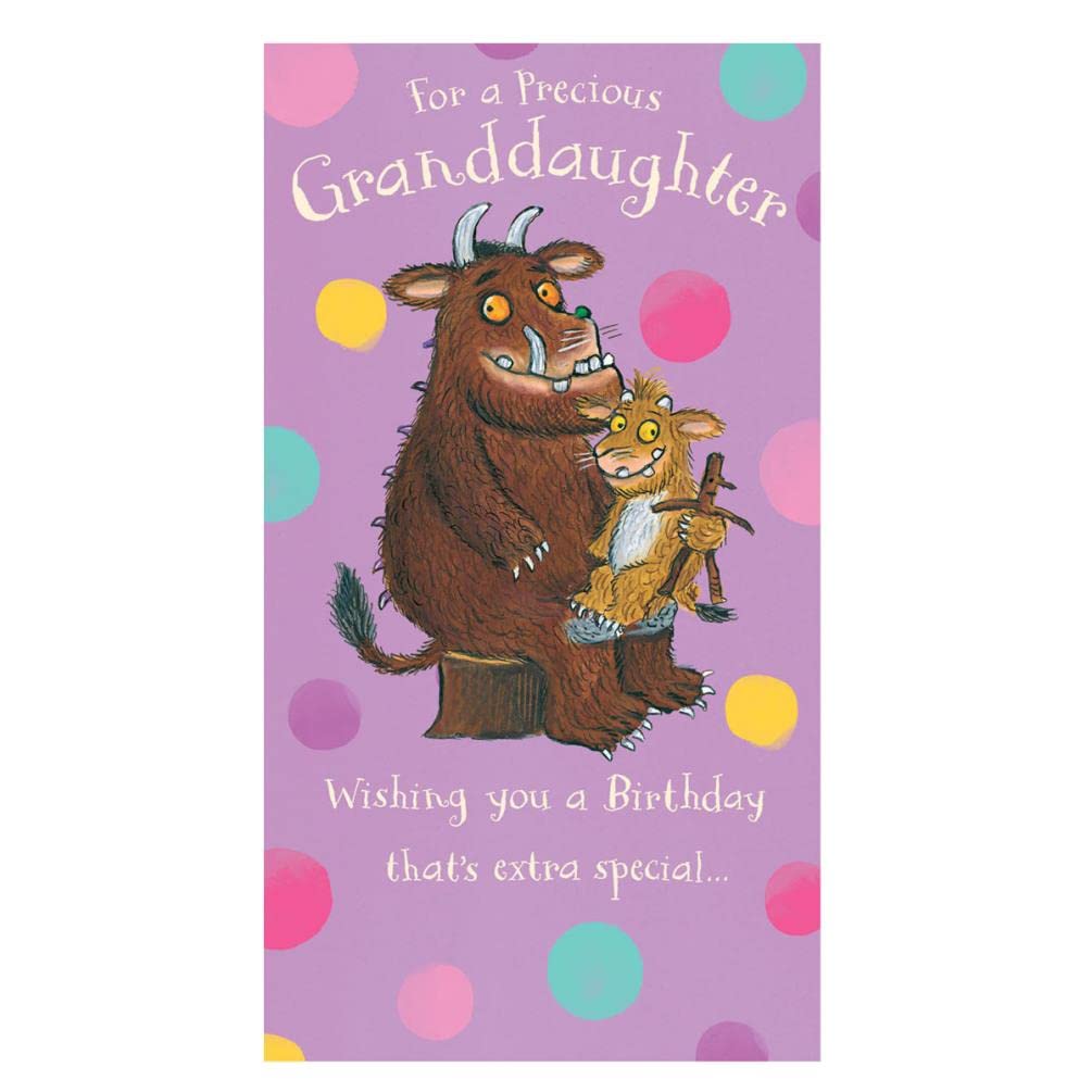 The Gruffalo Granddaughter Birthday Card, Gruffalo Granddaughter Birthday Card, Granddaughter Birthday Card Gruffalo, Happy Birthday Card Granddaughter,Multi,9 x 5