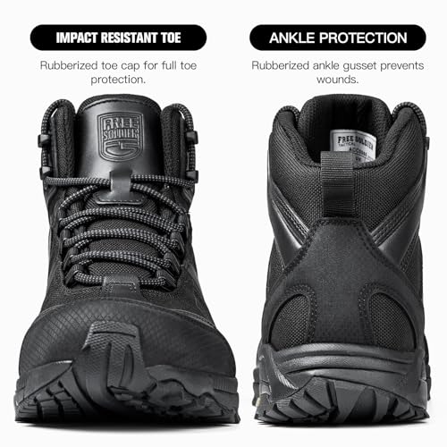 FREE SOLDIER Waterproof Hiking Boots for Men Black Boots Hiking Shoes for Men4