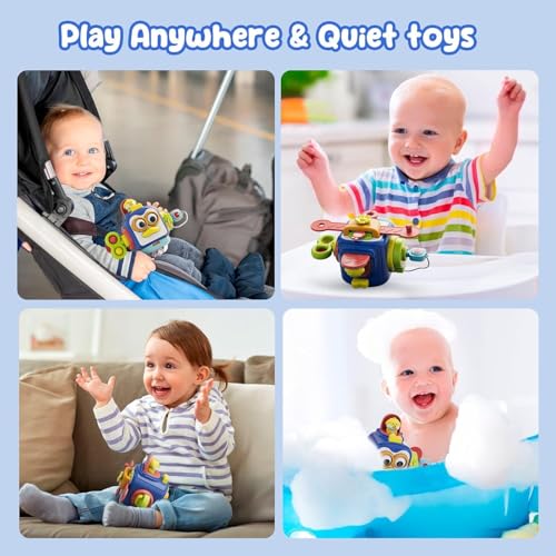 Image of Busy Cube Montessori Toys For 1 Year Old -6 In 1 Educational Sensory Toy For Babies & Toddlers- Travel Fidget Activity Toy Cube For Toddlers 1-3 Years Old, Multicolored