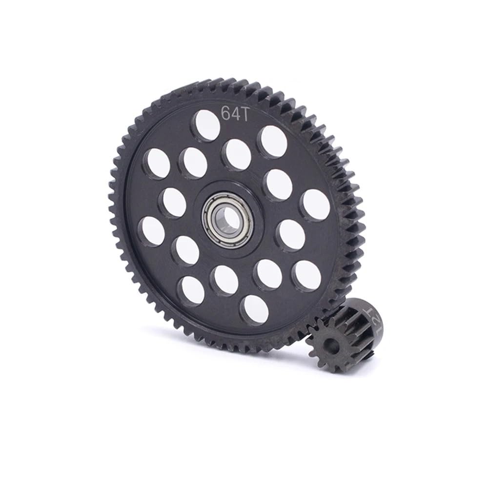 Zębatka motocyklowa Do osi samochodu gąsienicowego RC 90048 Yeti Gearbox Heavy Duty 64T/12T Zestaw przekładni czołowych