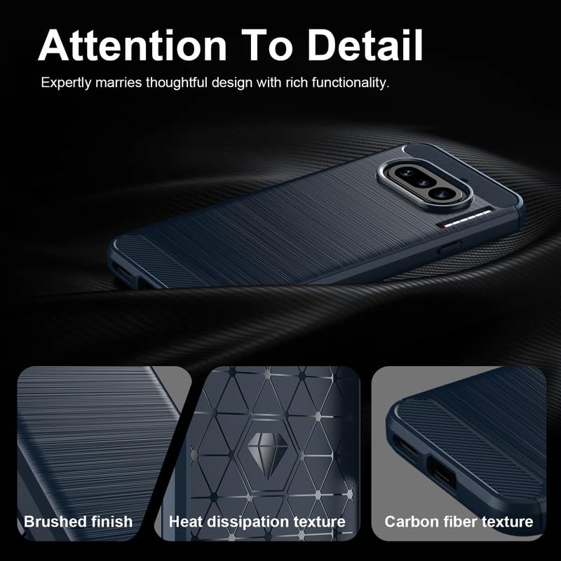 Image of Basic Case for Nothing Phone 4a (Carbon Fibre Blue)