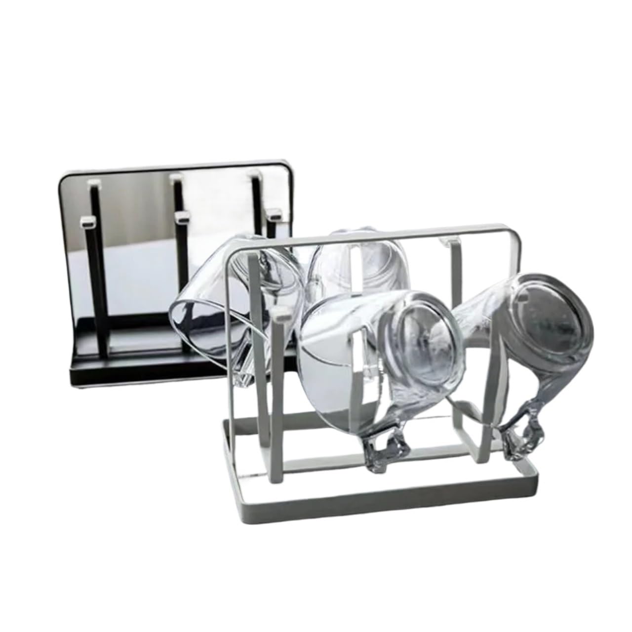 Yonmledo A2 Mug Stand 1Pc Coffee Mug Rack 6 Cup Holder Stylish Tea Cup Storage Shelf With Tray Cup Drying Rack For Kitchen Countertop Jars Mugs Home(A2)